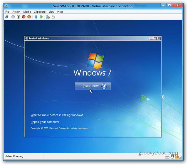 installa Windows 7