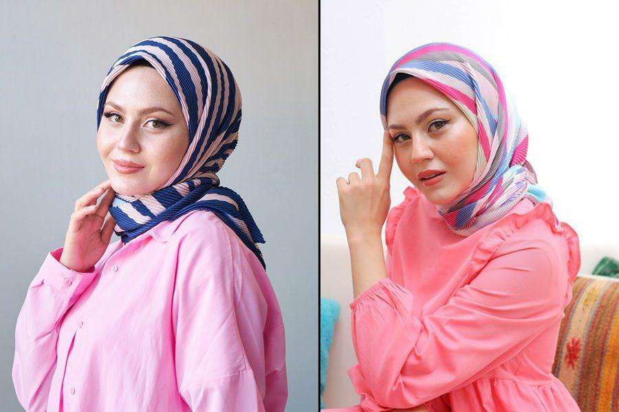 sciarpe a pieghe hijab da donna modelli mooncorn