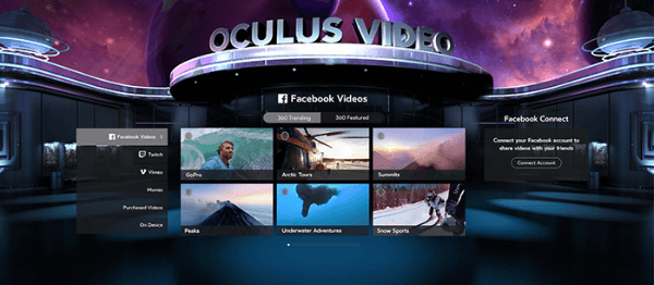 caratteristiche sociali di facebook oculus