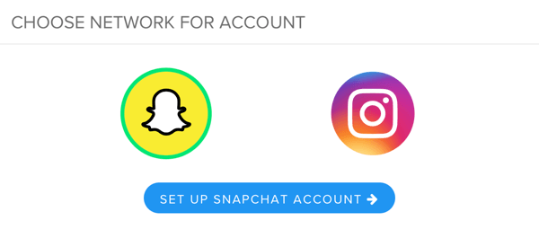 Collega il tuo account Snapchat a Snaplytics.