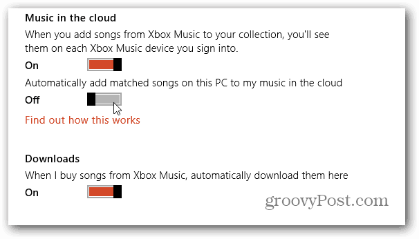 Preferenze Music in the Cloud
