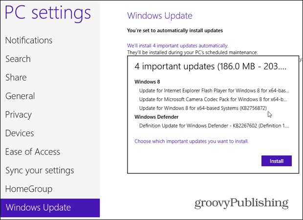 Manuale Windows Update Windows 8