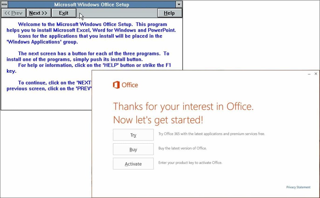 Uno sguardo ai 25 anni di Microsoft Office (allora e ora)