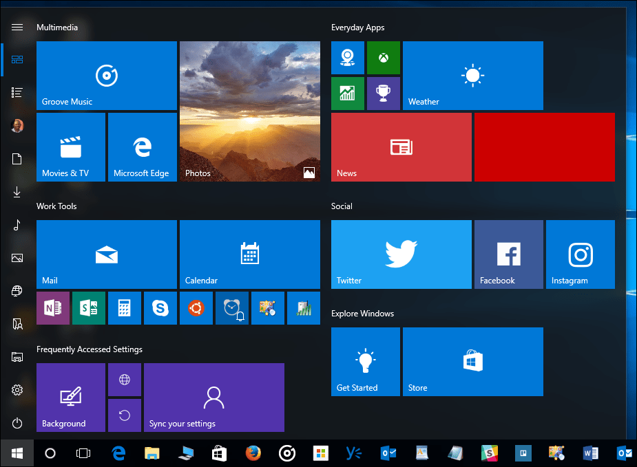 Suggerimento di Windows 10: come nascondere la colonna Tutte le app nel menu Start (Windows 10 Creators Update)