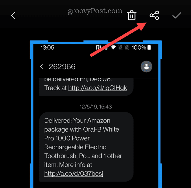 Stampa messaggi di testo su Android