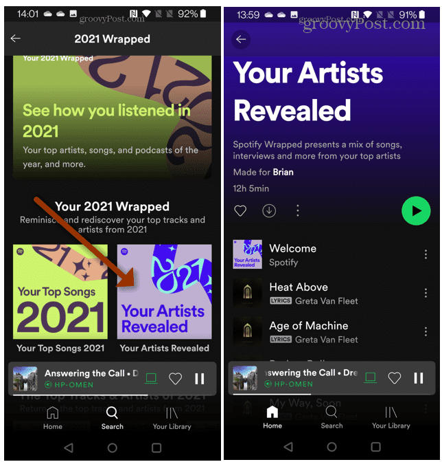 I tuoi artisti hanno rivelato Spotify