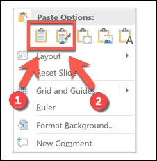 Incolla le opzioni in PowerPoint