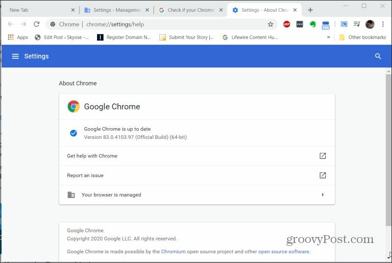 google chrome aggiornato