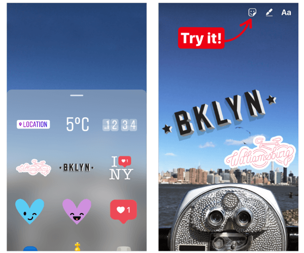 Instagram ha lanciato una prima versione dei geosticker in Instagram Stories per New York City e Jakarta. 