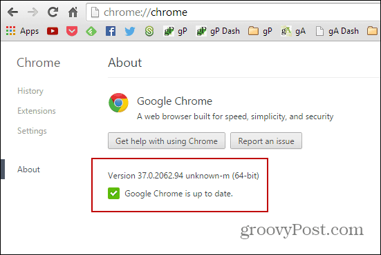 Versione di Chrome