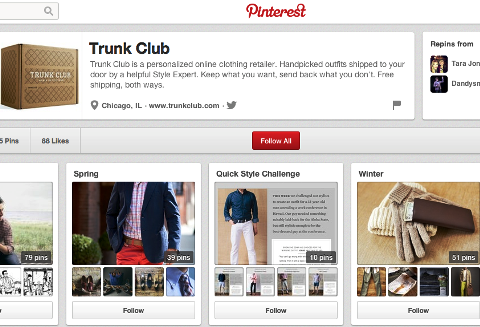 profilo pinterest del trunk club