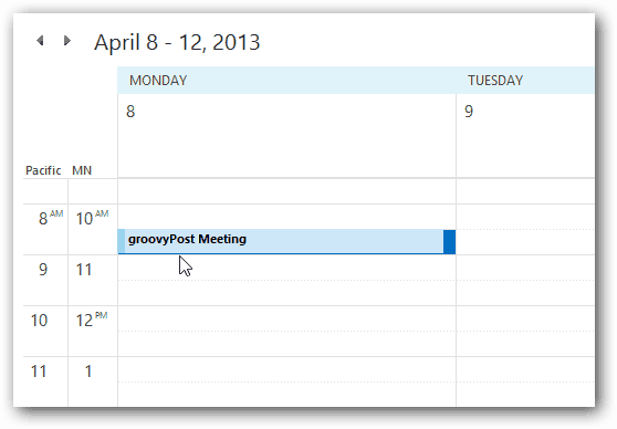 Fuso orario del calendario di Outlook 2013