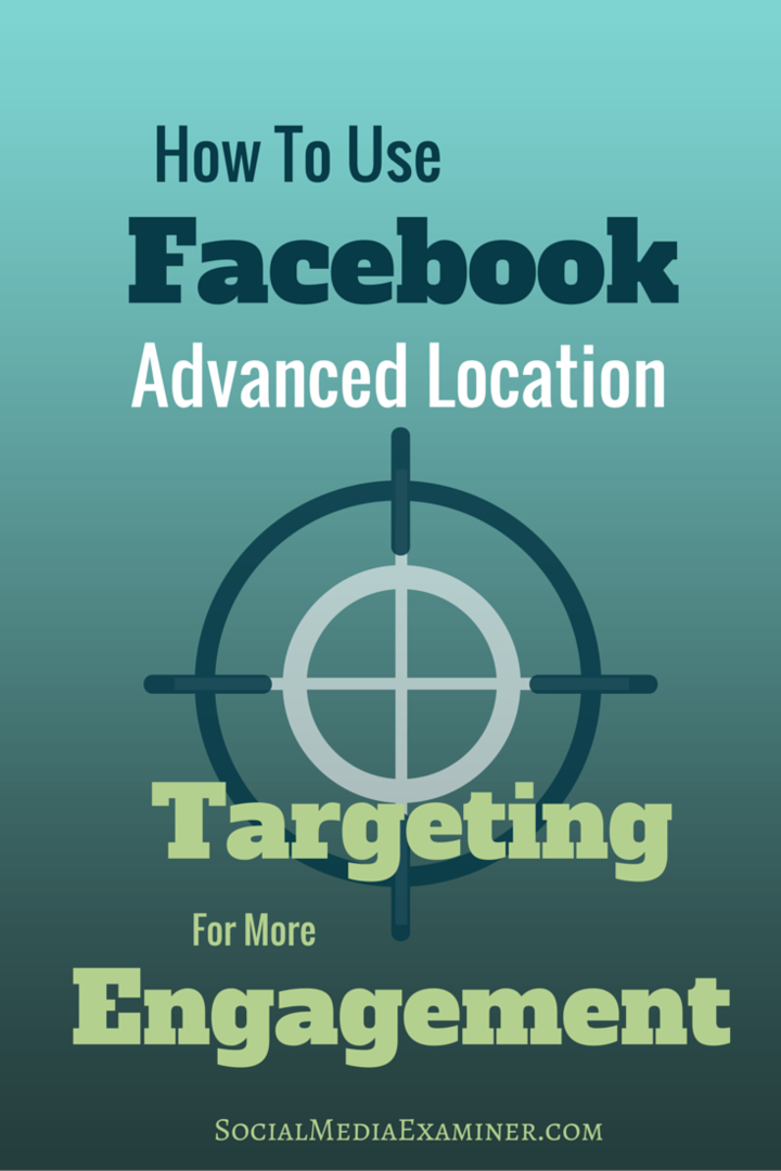 come utilizzare il targeting per località di Facebook