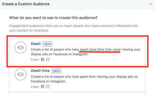  Facebook ora ti consente di scegliere come target le persone che hanno trascorso più tempo del solito a visualizzare i tuoi annunci.