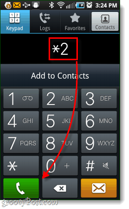 componi * 2 per accedere al centro sprint sul tuo telefono Android