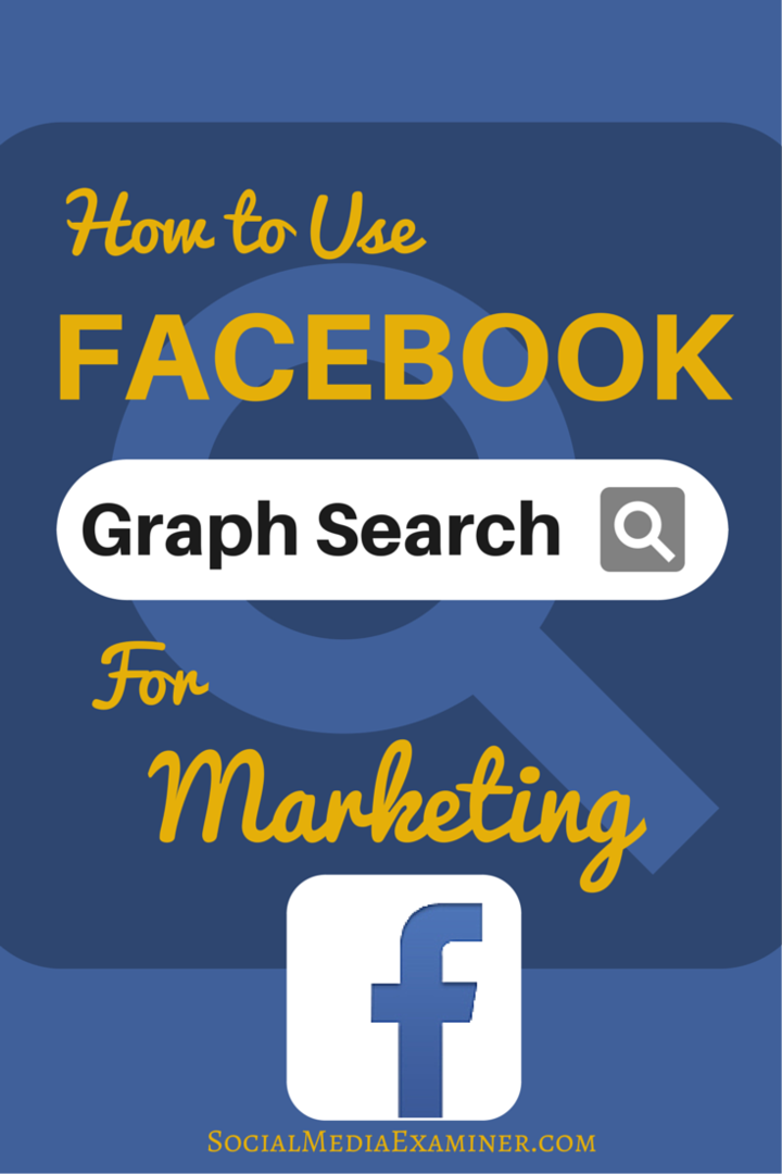 Come utilizzare la ricerca grafica di Facebook per migliorare il tuo marketing: Social Media Examiner