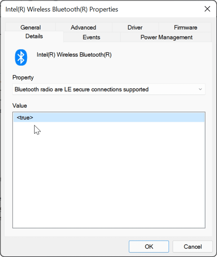Bluetooth radio LE secure supportato