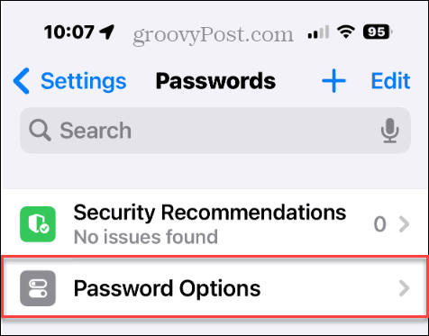 opzioni password impostazioni iphone