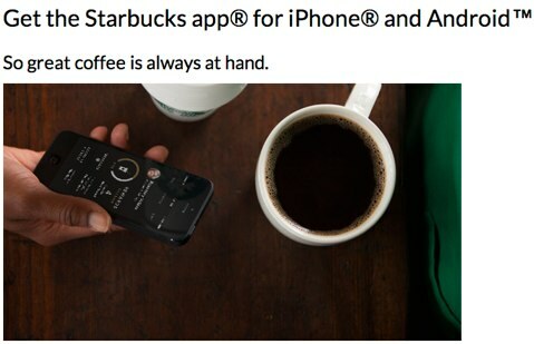 app per caffè Starbucks