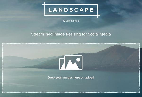 Ritaglia e ridimensiona le immagini con Landscape di Sprout Social.