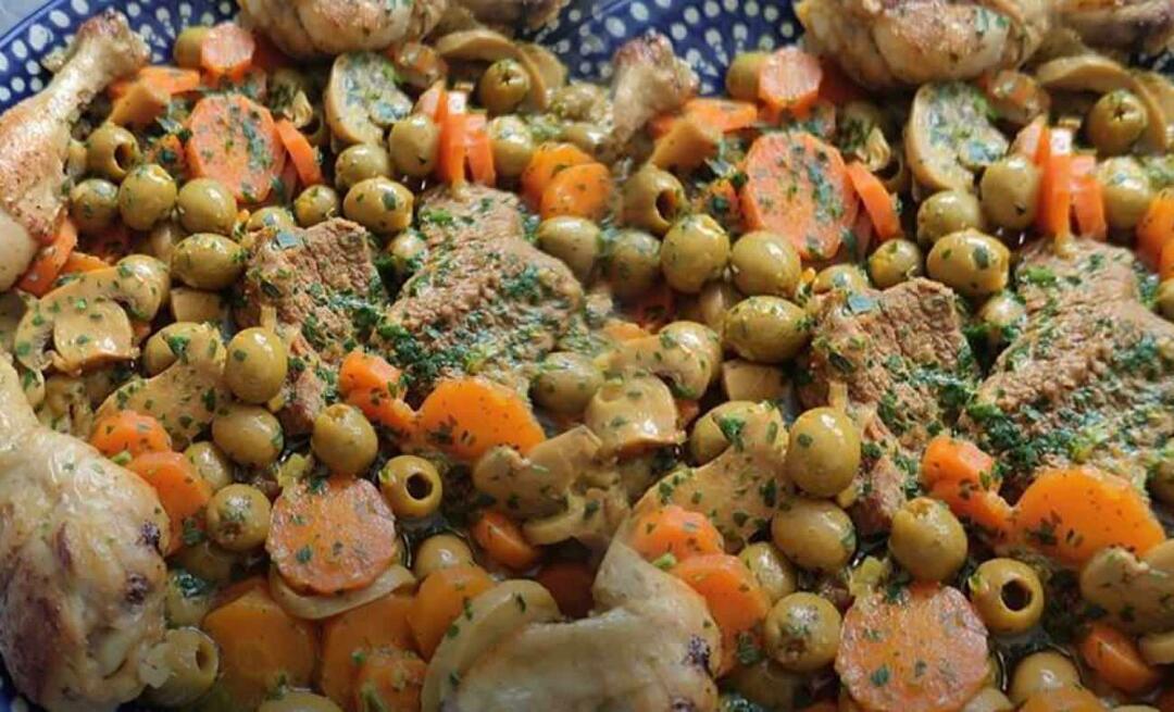 Come preparare il pollo alle olive? La famosa ricetta del piatto di pollo alle olive dell'Algeria! 