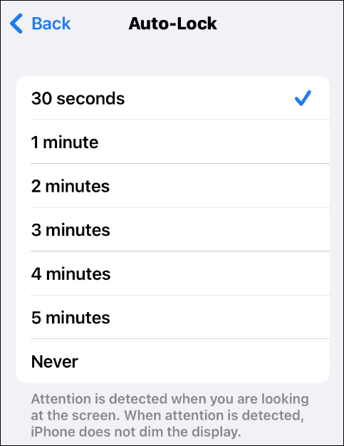 Modifica il timeout dello schermo su iPhone