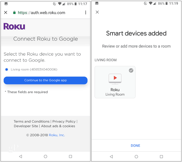 Connetti Roku a Google Home