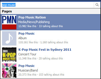 musica pop di facebook