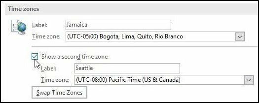 Come aggiungere un fuso orario extra al calendario di Outlook 2016