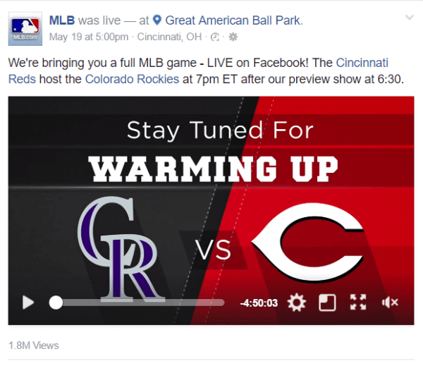 Facebook collabora con la Major League Baseball per un nuovo accordo di live streaming.
