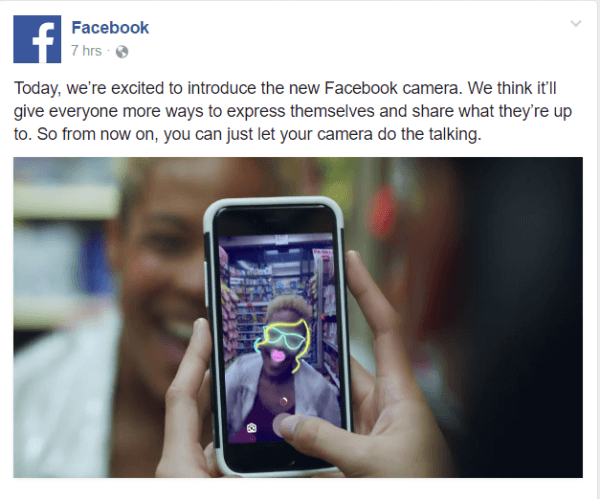 Facebook lancia le storie di Facebook a livello globale.