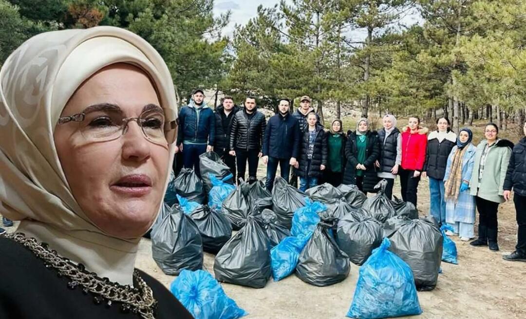 Saluti da Emine Erdoğan ai giovani amanti della natura