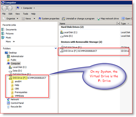 Esempio di montaggio ISO di MagicISO Virtual Drive su Windows Server 2008