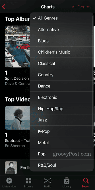 le classifiche musicali Apple scelgono il genere
