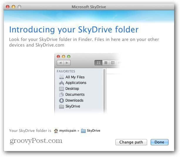 Mac SkyDrive Posizione