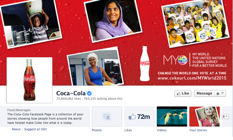 pagina facebook coca cola