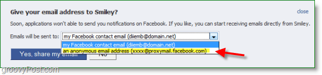 Schermata spam di e-mail di Facebook: il proxy non è l'impostazione predefinita