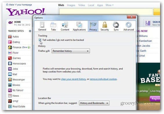 Yahoo non traccia la politica