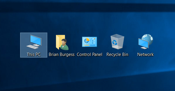 Collegamenti sul desktop di Windows 10