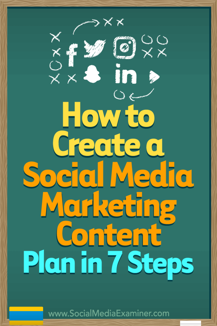 Come creare un piano di contenuti per il marketing sui social media in 7 passaggi: Social Media Examiner
