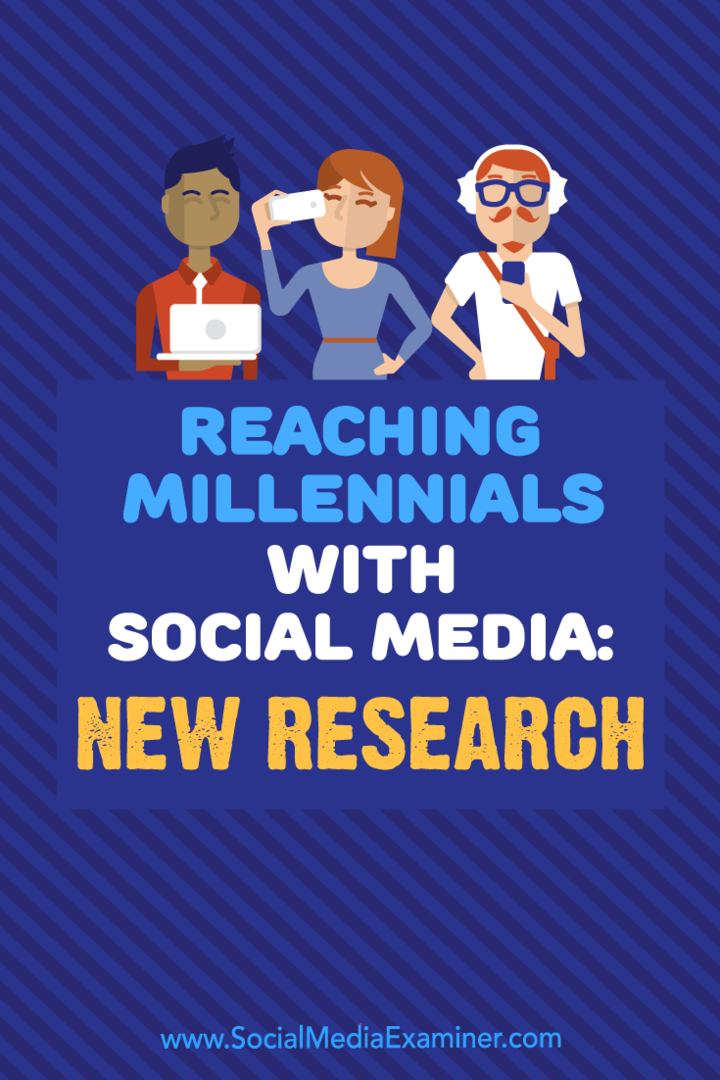 Raggiungere i millennial con i social media: nuova ricerca di Michelle Krasniak su Social Media Examiner.