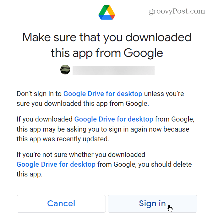 accedi aggiungi Google Drive a Esplora file