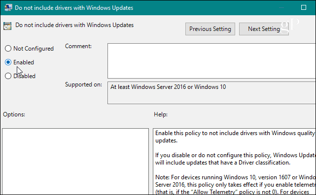 i criteri di gruppo abilitano i criteri di aggiornamento di Windows
