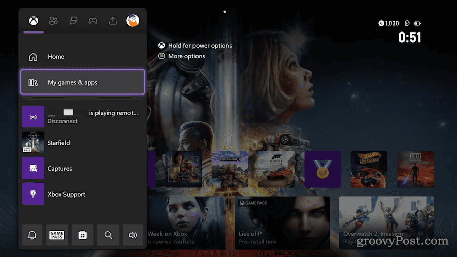 Scegli le app dei miei giochi dal menu Xbox