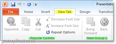 una nuova barra multifunzione personalizzata in Office 2010