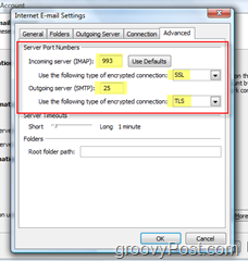 Configurare Outlook 2007 per un account IMAP GMAIL
