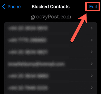 iphone modifica i contatti bloccati