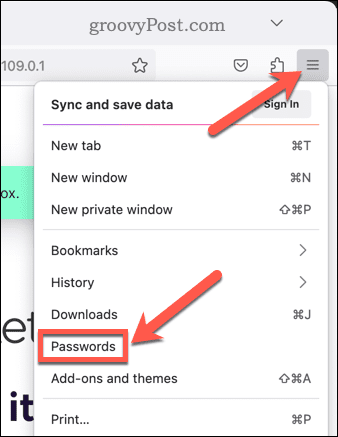 Apri le password di Firefox