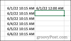 Rimozione dell'ora da un timestamp in Excel