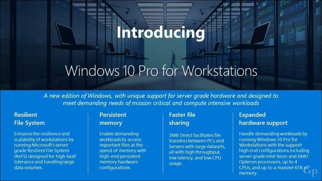 Microsoft presenta la nuova versione di Windows 10 Pro per Workstation Edition